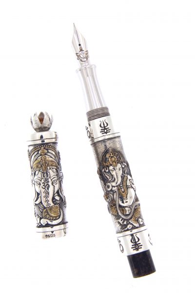 FOUNTAIN-PEN-LORD-GANESHA--IN-STERLING-SILVER