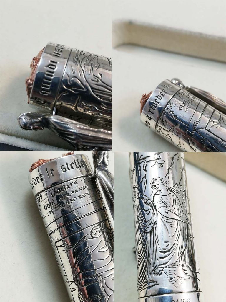 Fountain pen  Dante's Inferno solid silver 925 and enamels