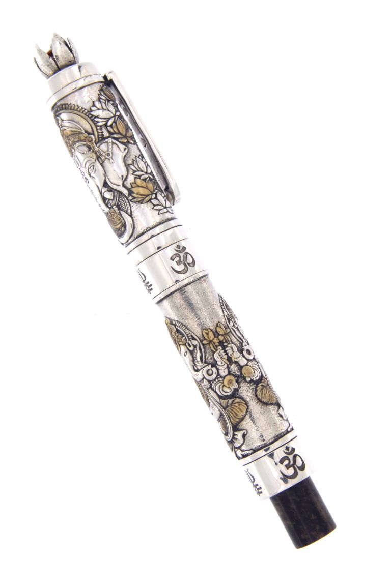 FOUNTAIN PEN LORD GANESHA  IN STERLING SILVER