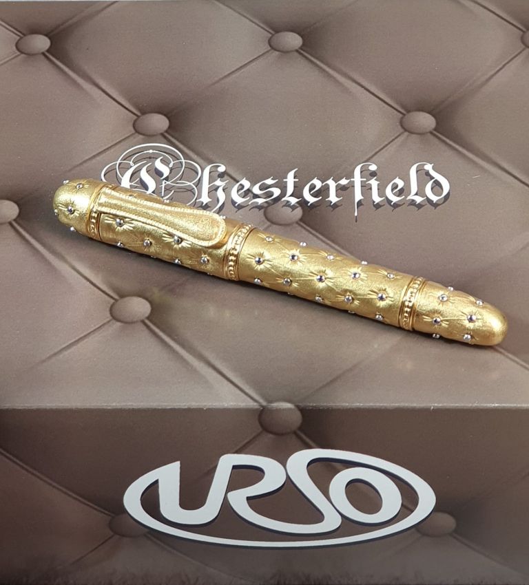 FOUNTAIN PEN CHERSTEFIELD SILVER GOLD PLATED E-COATING