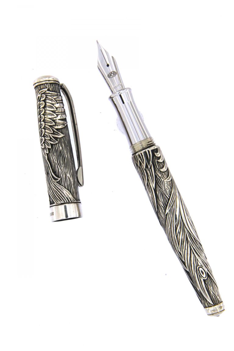 FOUNTAIN PEN PHOENIX OLD STYLE IN SOLID STERLING SILVER